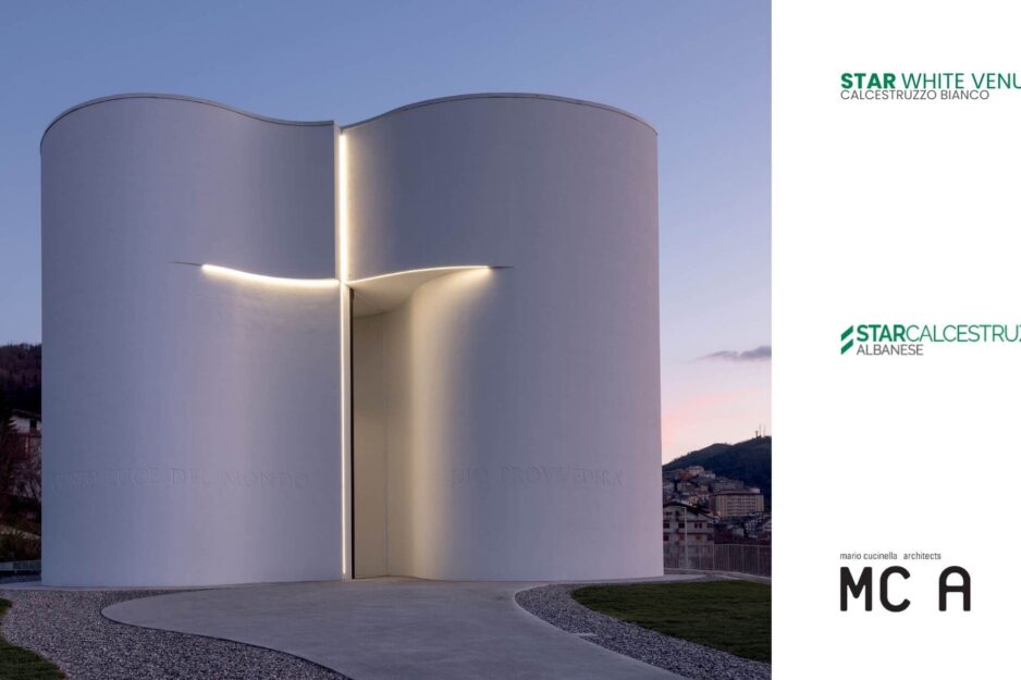 Chiesa di Santa Maria Goretti a Mormanno Cemento Bianco White Venus Star Calcestruzzi